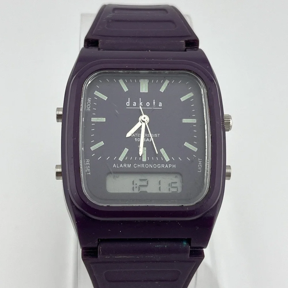 Dakota Moon Glow Watch Women 33mm Purple Analog/Digital- New Battery‎